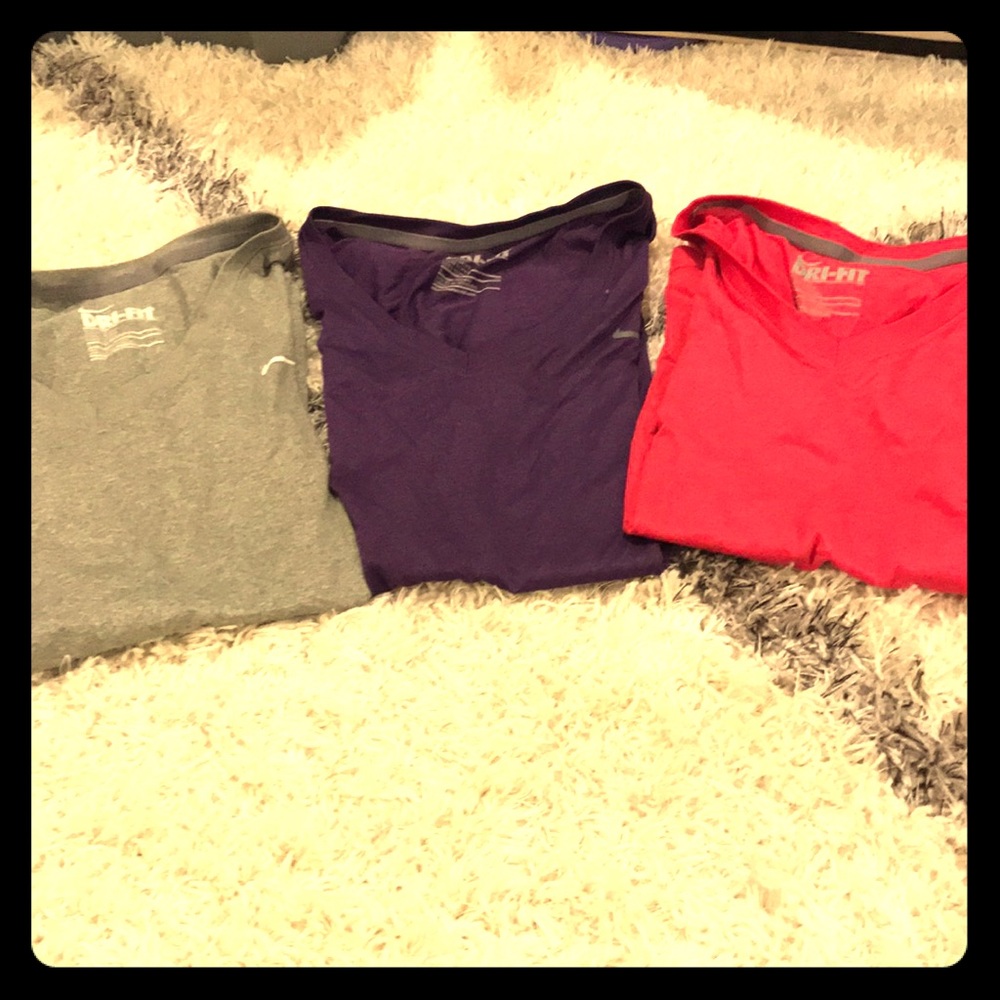 3 dry fit Nike t shirts. Size small